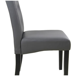 CUBA Set di 2 sedie da pranzo - Imitazione grigia - Stile moderno - L 45 x P 42 cm