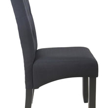 Carica l&#39;immagine nel visualizzatore di Gallery, CUBA Set di 2 sedie da pranzo - Tessuto nero - Stile moderno - L 49 x P 65 cm