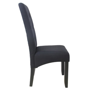 CUBA Set di 2 sedie da pranzo - Tessuto nero - Stile moderno - L 49 x P 65 cm