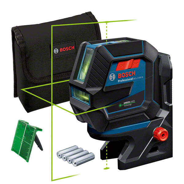 Raggio laser verde combinato GCL 2-50 G + RM 10 (scatola di cartone) BOSCH