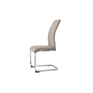 JANE Set di 4 sedie - Gamba cromata - Tessuto grigio - L 42 x P 56 x H 99 cm