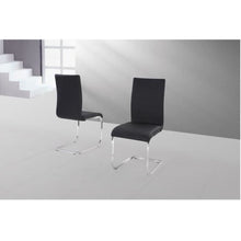 Carica l&#39;immagine nel visualizzatore di Gallery, LEA Set di 2 sedie da pranzo - Imitazione nera - Contemporaneo - L 43 x P 56 cm
