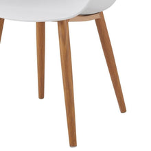 Carica l&#39;immagine nel visualizzatore di Gallery, THEA Set di 2 sedie da pranzo - Stile scandinavo - Bianco - L 56 x P 57 x H 79 cm