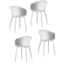 Carica l&#39;immagine nel visualizzatore di Gallery, Set di 4 sedie da giardino IDEA - Diva - Bianco