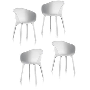 Set di 4 sedie da giardino IDEA - Diva - Bianco