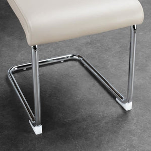 Set di 2 sedie - Imitazione grigio chiaro - Gambe in metallo - L 44 x P 56 x H 101 cm - GASPARD