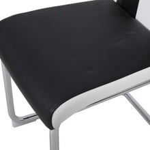 Carica l&#39;immagine nel visualizzatore di Gallery, Set di 2 sedie - Imitazione bianca e nera - L 55 x P 45 x H 99 cm - LEON