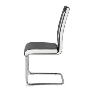 Set di 2 sedie - Imitazione bianca e nera - L 55 x P 45 x H 99 cm - LEON